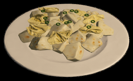 White chai tau kuay with egg and spring onion