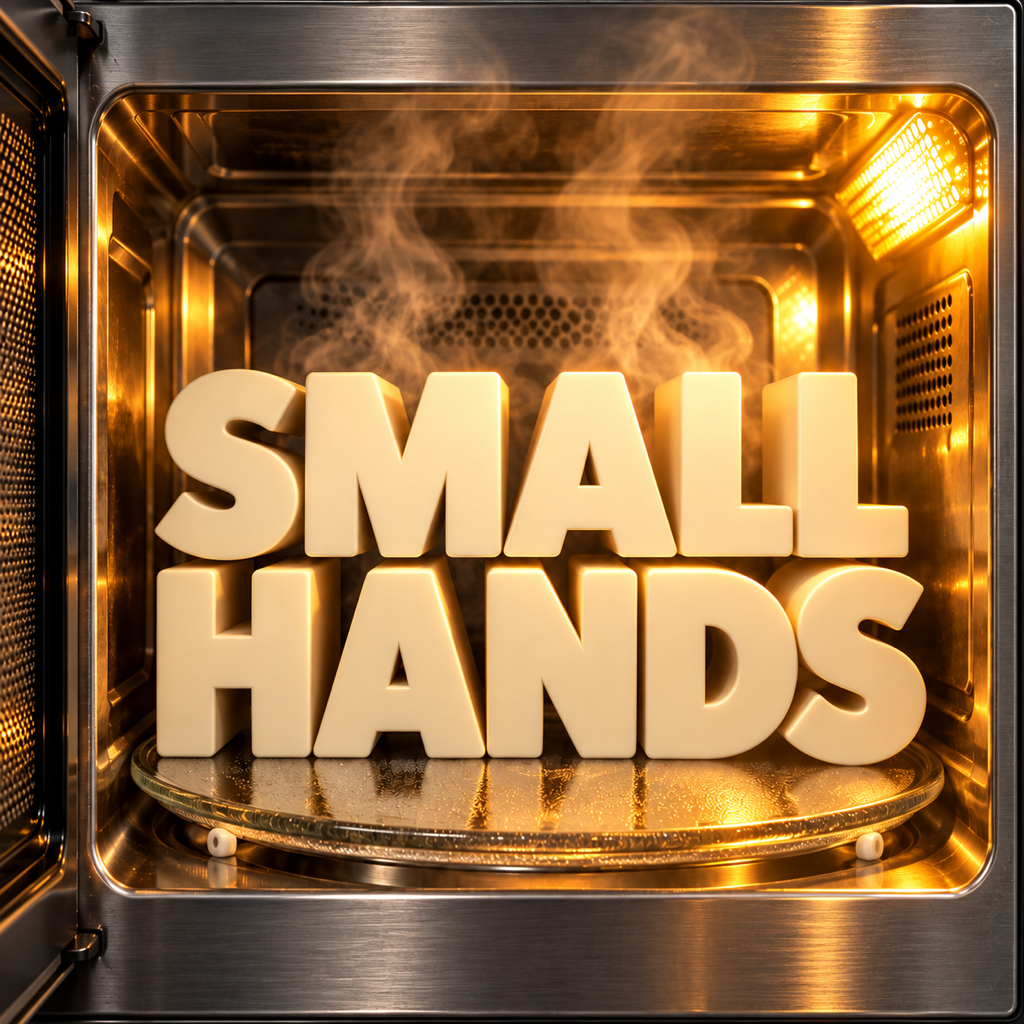 Small Hands square microwave logo